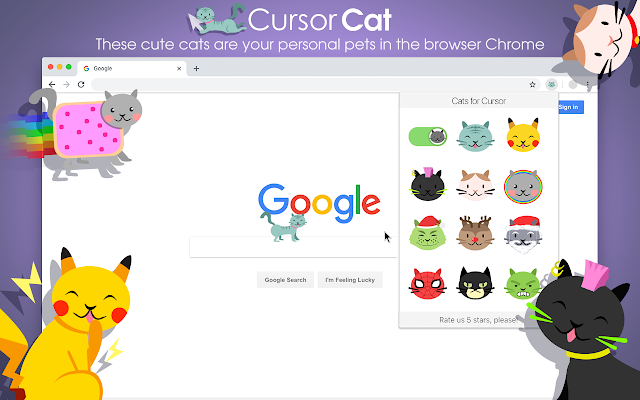 Cursor Cat - un chaton poursuivant le curseur de la souris
