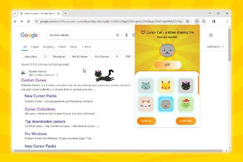 Cursor Cat - un gatito persiguiendo el cursor del ratón