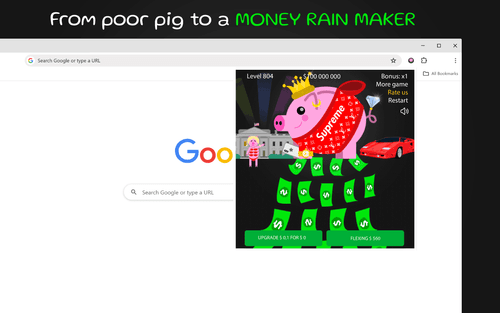 Your wealthy piggy in the game is waiting! Click, collect, and enjoy!