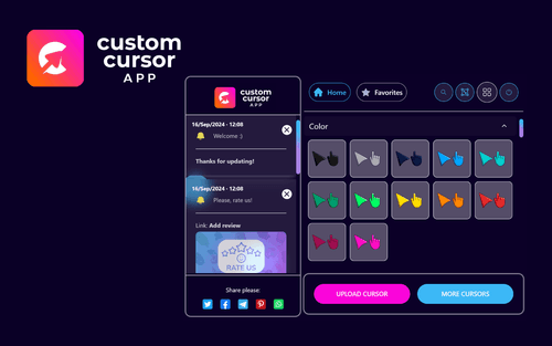 Popup: Custom Cursor App for browser