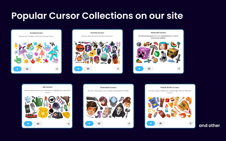 Cursor collections: Custom Cursor App for browser