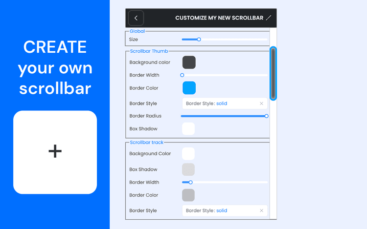 Custom scrollbar for chrome