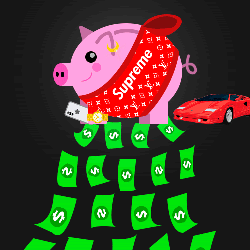 PiggyBank Money Clicker Sports Car Piggy - Level 7 - PiggyBank Money Clicker evolution stage 7 in Piggy Money Clicker game