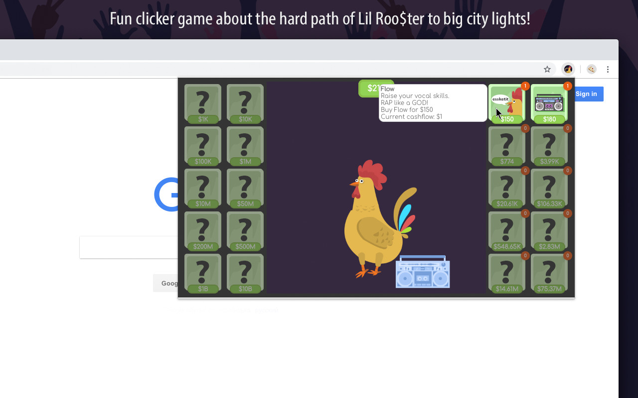 Lil Rooster Money Clicker